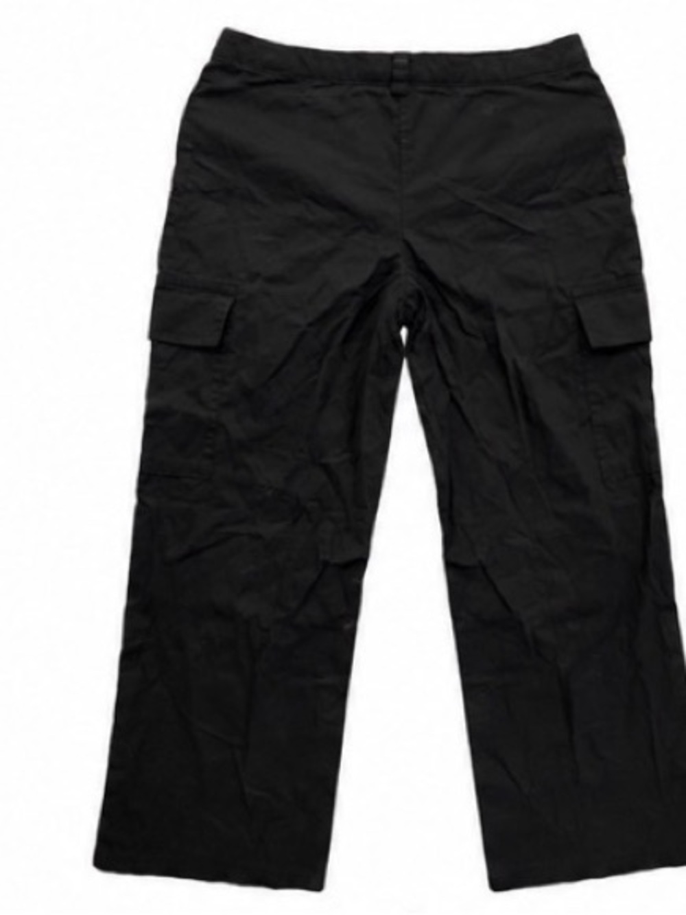 art class Black Cargo Pants with Side Flap Pockets - Kids